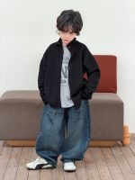 【100-150】アウター 無地 ハイネック ニット カジュアル 男の子 - 画像 (3)