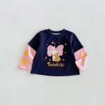 【80-130】長袖Tシャツ 女の子 カートゥーン レイヤード - 画像 (9)