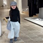 【90-160】長袖インナー 女の子 フリルハイネック 柔らか