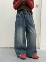 【100-170】パンツ 女の子 デニム カジュアル レトロ - 画像 (3)