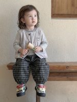 【73-130】ベストorセットアッ 男の子 ボーダー柄 ファッション - 画像 (4)