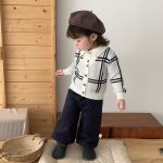【73-120】トップスorパンツ 男の子 ボタン カジュアル レトロ - 画像 (4)