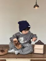 【73-110】パーカー 韓国風 ラウンドネック 長袖 男の子 - 画像 (7)