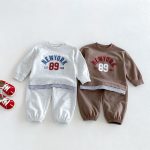 【80-130】セットアップ キッズ フェイクレイヤード カジュアル