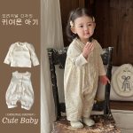 【73-100】トップスorサロペット ベビー 花柄 シンプル - 画像 (3)