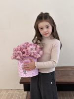 【90-160】長袖インナー 女の子 フリルハイネック 柔らか - 画像 (13)