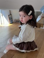 【73-110】トップス ブルマ 折り襟 裾付き レース 女の子 - 画像 (6)