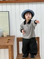 【73-110】パーカー 折り襟 ストライブ 長袖 男の子 - 画像 (4)