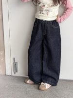 【100-170】パンツ 女の子 デニム ステッチ おしゃれ - 画像 (2)