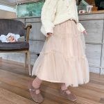 【90-160】スカート 女の子 ふんわり ガーリー チュール ミモレ丈 - 画像 (13)