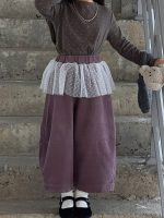 【100-160】インナーorパンツ 女の子 韓国風 花柄 チュール 切り替え - 画像 (17)