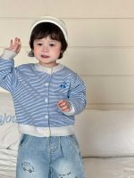 【73-110】カーディガン ズボン ニット デニム ストライブ 男の子 - 画像 (7)