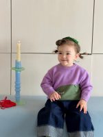 【73-110】セーター ラウンドネック カートゥーン 女の子