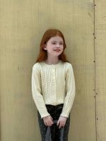 【90-150】カーディガン 女の子 トレンド ケーブルニット ふんわり - 画像 (8)