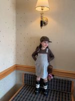 【80-130】ジャンパースカートorインナー 女の子 おしゃれ レイヤード ヒョウ柄 - 画像 (7)