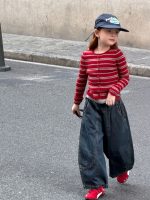 【90-150】ニットトップス 女の子 ボーダー柄 すっきり レイヤード風 - 画像 (16)