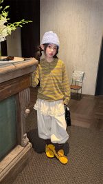 【100-160】パンツ 女の子 カジュアル フリル 付け裾 - 画像 (7)