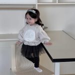 【73-100】パーカー レギンス 裾付き ドット柄  カジュアル 女の子 - 画像 (7)