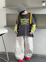 【90-160】Tシャツ フェイク 切り替え 長袖 配色 カジュアル 男の子 - 画像 (4)