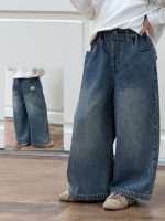 【100-170】パンツ 女の子 ヴィンテージ加工 履きやすい ファッション - 画像 (2)