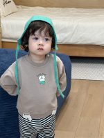 【73-110】パーカー ズボン ストライブ ラウンドネック シンプル 男の子 - 画像 (7)