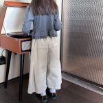 【80-130】パンツ 女の子 ベルボトム 無地 シンプル - 画像 (5)