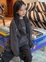 【90-160】長袖Tシャツ 女の子 シンプル ゆったり 着せやすい - 画像 (9)
