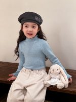 【90-160】長袖インナー 女の子 フリルハイネック 柔らか - 画像 (3)