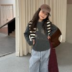 【100-170】長袖Tシャツ 女の子 プリント カートゥーン - 画像 (9)