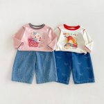 【80-130】パンツ 女の子 デニム フラワー - 画像 (3)