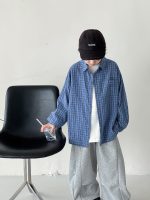 【90-160】アウター チェック柄 折り襟 長袖 刺繍 ゆったり 男の子 - 画像 (3)