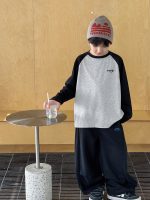 【90-160】Tシャツ 長袖 配色 切り替え カジュアル 男の子 - 画像 (6)