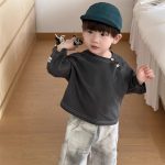 【73-100】Tシャツ 韓国風 カジュアル 合わせやすい 長袖 男の子 - 画像 (7)
