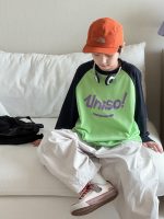 【90-160】長袖Ｔシャツ 男の子 プリント 英字 ラグラン - 画像 (3)