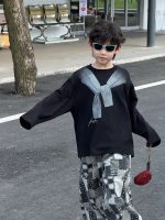 【90-160】パーカー プリント 配色 ファッション ランドネック 男の子 - 画像 (6)