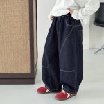 【90-160】ボトムス 男の子 デニム アップリケ トレンド - 画像 (3)