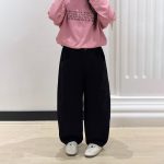 【100-170】パンツ 女の子 カジュアル 無地 ウォッシュド - 画像 (8)