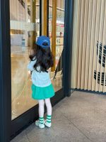 【80-130】長袖Tシャツorスカート 女の子 トレンド カジュアル プリント - 画像 (4)