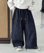 【90-160】パンツ 男の子 デニム カジュアル トレンド