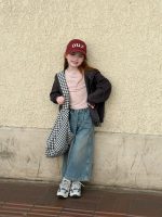 【90-150】長袖Tシャツ 女の子 シンプル アルファベット スリムシルエット - 画像 (10)
