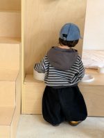 【73-110】パーカー ズボン フード付き ストライブ 男の子 - 画像 (5)