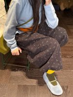 【100-160】パンツ 女の子 花柄 レトロ 履きやすい - 画像 (2)