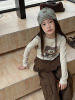 【100-170】長袖Tシャツ 女の子 プリント ネコ 韓国風 - 画像 (5)