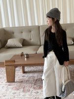 【100-150】カーディガン ドット柄 長袖 ゆったり 女の子 - 画像 (8)