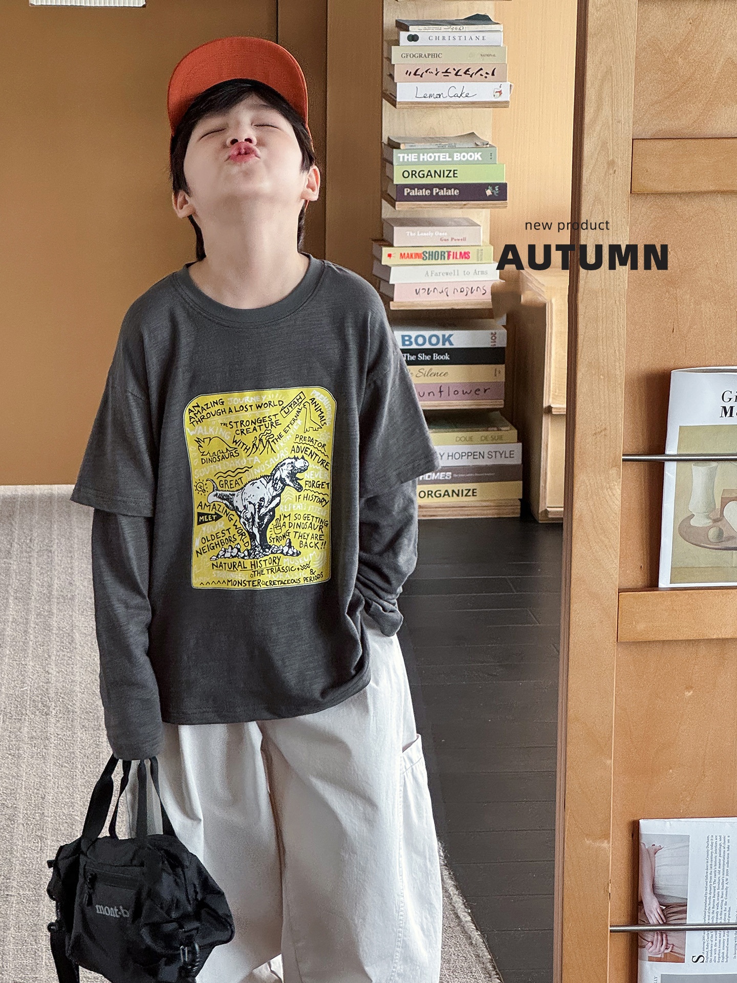 O1CN01GTnW3tApnLG2vHAO_3646241795-0-cib 【90-160】Tシャツ フェイク 切り替え 長袖 プリント 男の子 - 画像 (1)