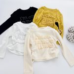 【90-150】長袖Tシャツ 女の子 アメリカン風 アルファベット