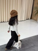【90-170】トップスorパンツ 女の子 ドット柄 おしゃれ 韓国風 - 画像 (5)