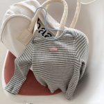 【80-130】長袖Tシャツ 女の子 ボーダー柄 着せやすい - 画像 (7)