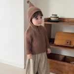【73-120】トップスorパンツ 男の子 フード付き 花柄 - 画像 (2)
