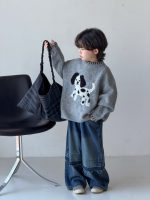 【100-150】セーター ラウンドネック 長袖 ゆったり カジュアル 男の子 - 画像 (6)